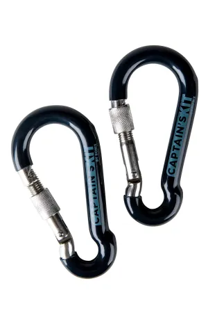 Ronix  Captain's Kit - Vinyl Dipped Locking Carabiner - Stainless Steel