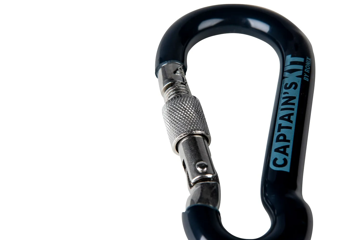Ronix  Captain's Kit - Vinyl Dipped Locking Carabiner - Stainless Steel