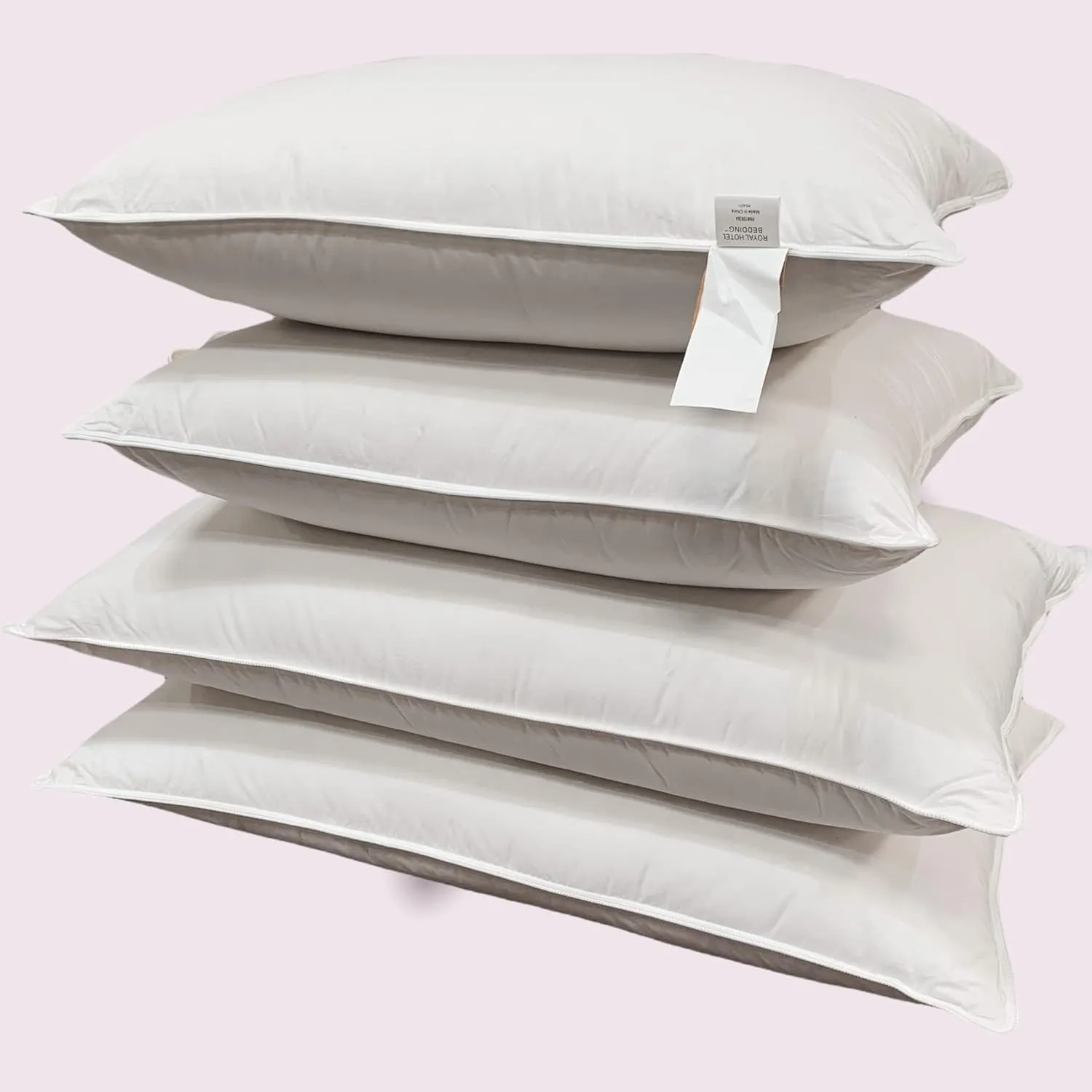 Royal Tradition Down Pillows (Soft) Queen/Standard Size White Down Pillow, 100% Cotton Shell with 500-Thread-Count, 750-Fill-Power, 27-Ounces of Filling (Pack of 1)