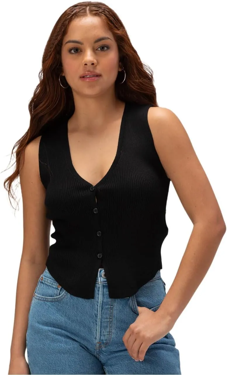 RSQ Womens Button Sweater Vest