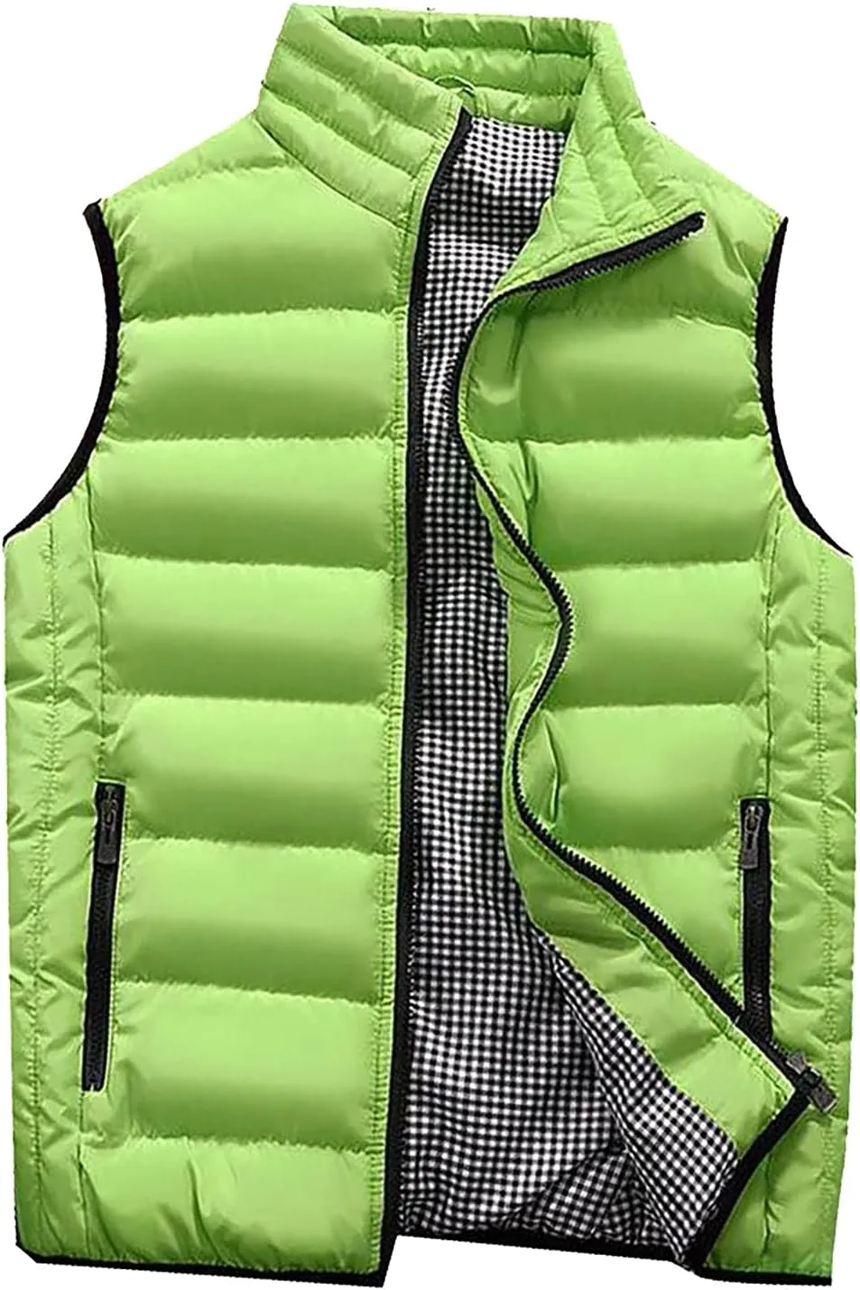 RTRDE Men's Winter Vest Outdoor Casual Stand Collar Padded Vest Coats Puffer Packable, M-5XL