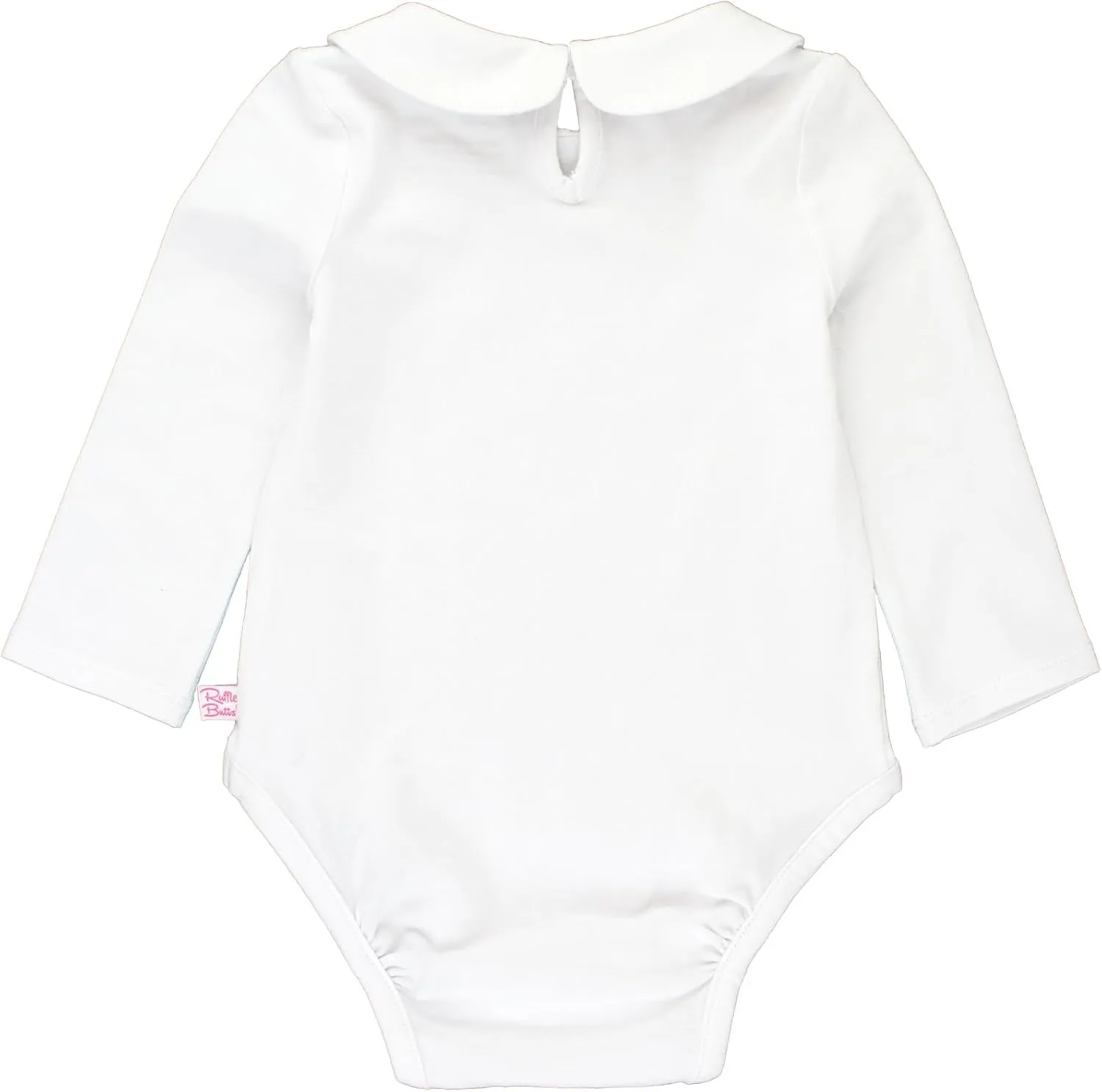 RuffleButts Baby/Toddler Girls Peter Pan Collar Bodysuit One Piece Outfit