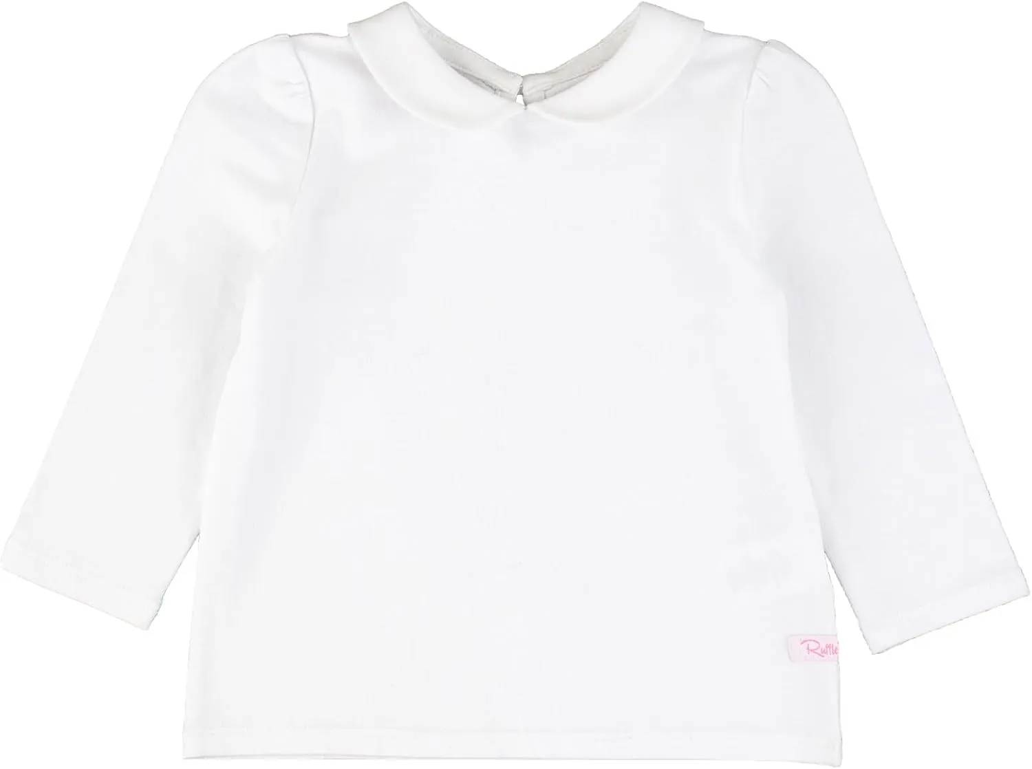 RuffleButts Toddler/Girls Peter Pan Collar Long Sleeve Top Shirt