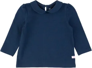 RuffleButts Toddler/Girls Peter Pan Collar Long Sleeve Top Shirt