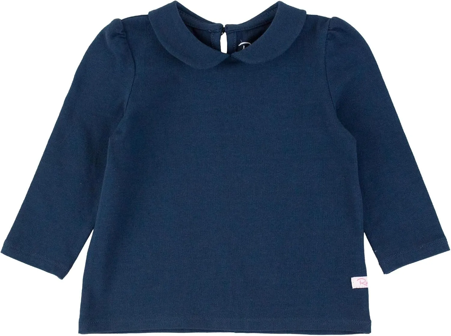 RuffleButts Toddler/Girls Peter Pan Collar Long Sleeve Top Shirt