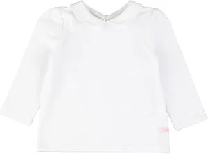 RuffleButts Toddler/Girls Peter Pan Collar Long Sleeve Top Shirt
