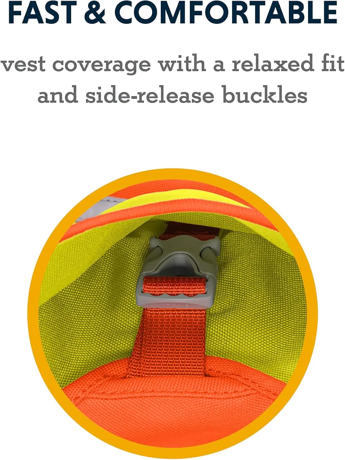 Ruffwear, Lumenglow High-Vis Dog Jacket, High-Visibility Protection for Day and Night, Blaze Orange, Small