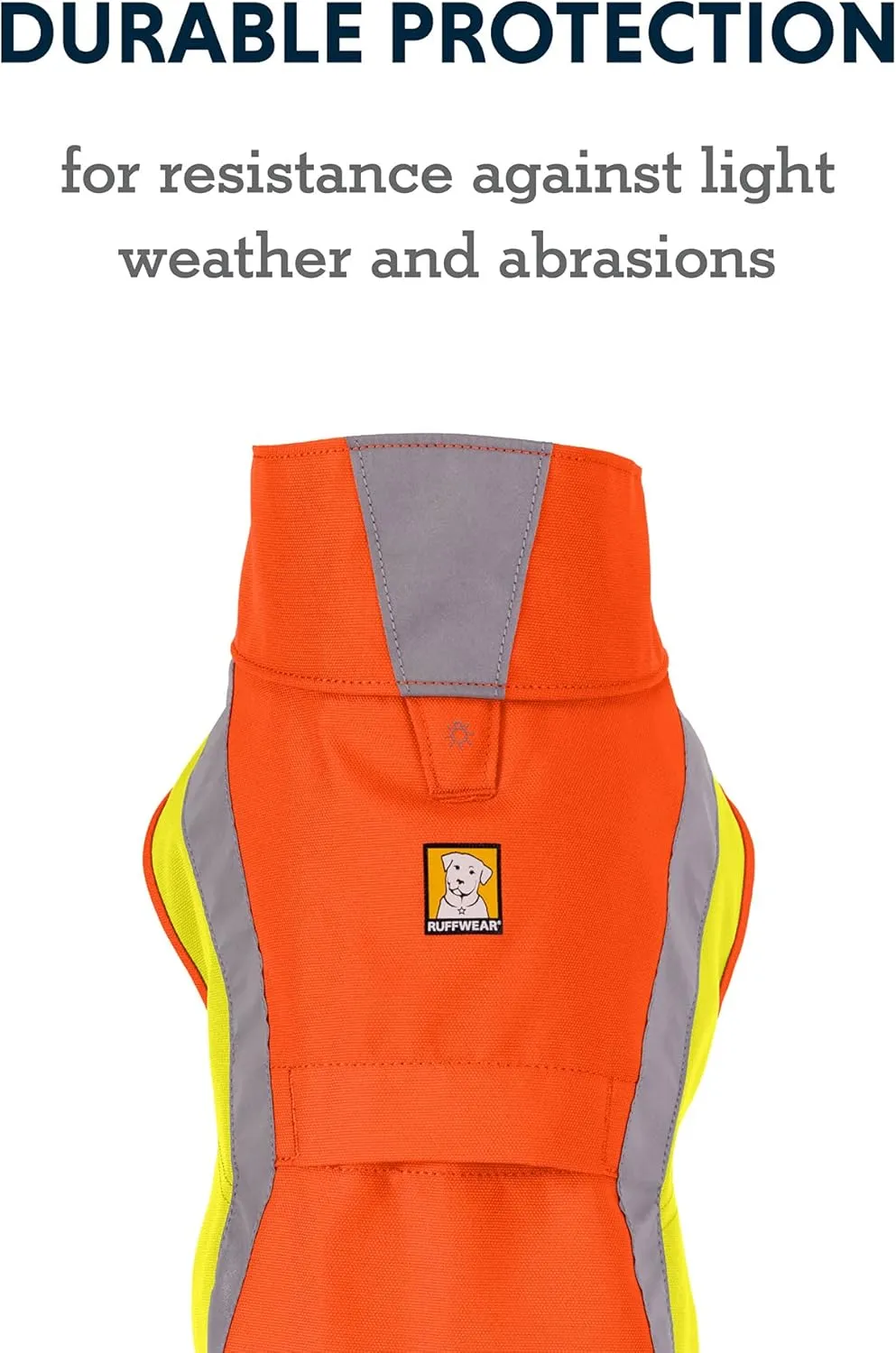 Ruffwear, Lumenglow High-Vis Dog Jacket, High-Visibility Protection for Day and Night, Blaze Orange, Small