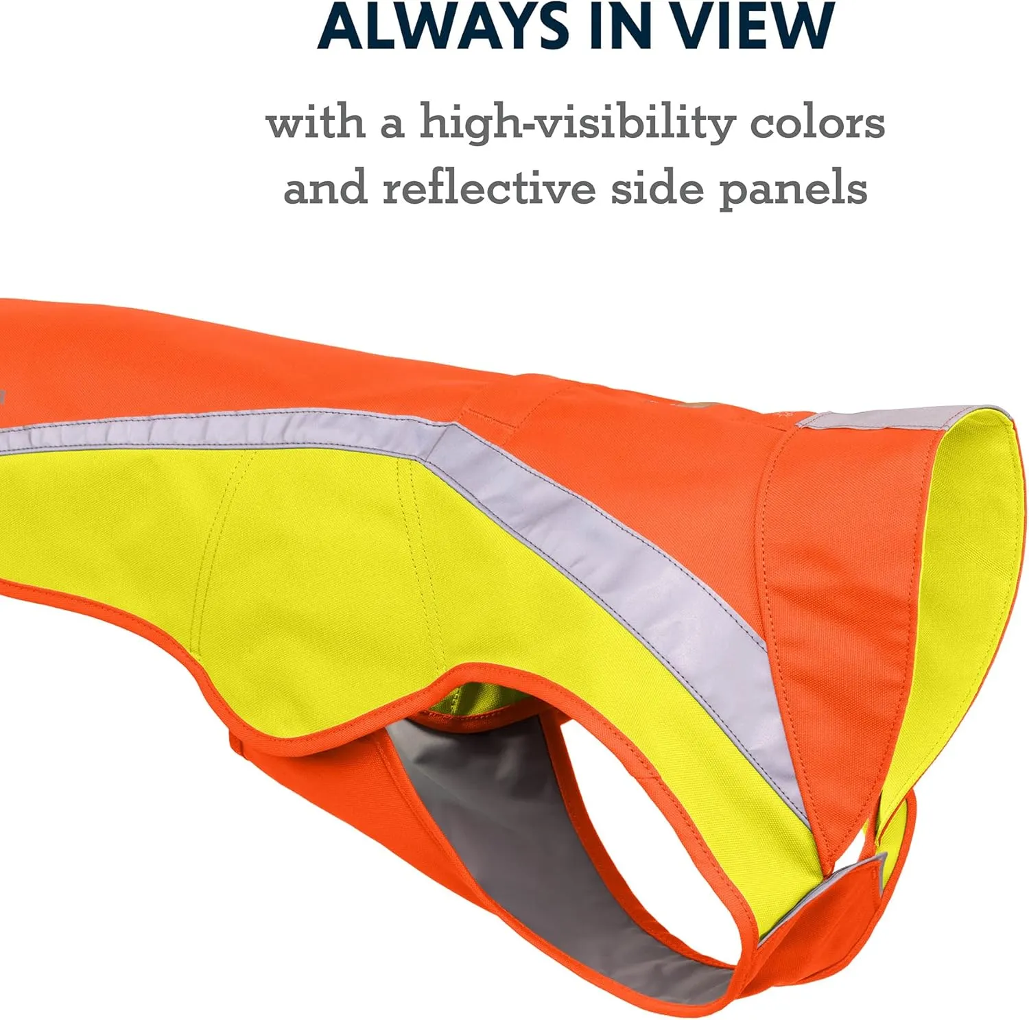 Ruffwear, Lumenglow High-Vis Dog Jacket, High-Visibility Protection for Day and Night, Blaze Orange, Small