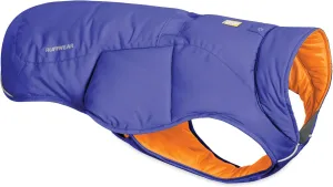 RUFFWEAR, Quinzee Insulated, Water Resistant Jacket for Dogs with Stuff Sack, Huckleberry Blue, XX-Small