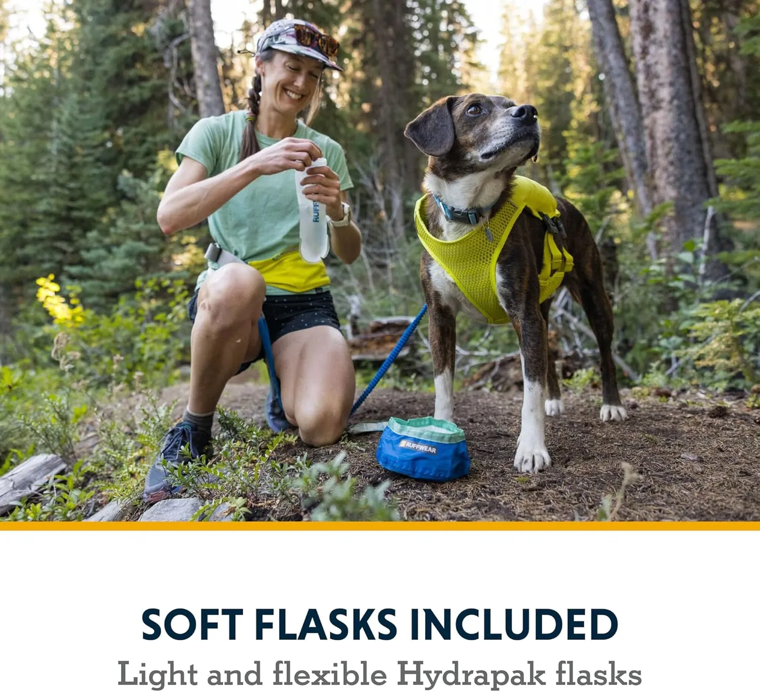 Ruffwear, Trail Runner Running Vest, with Hydration Bladder, Blue Pool, Large/X-Large