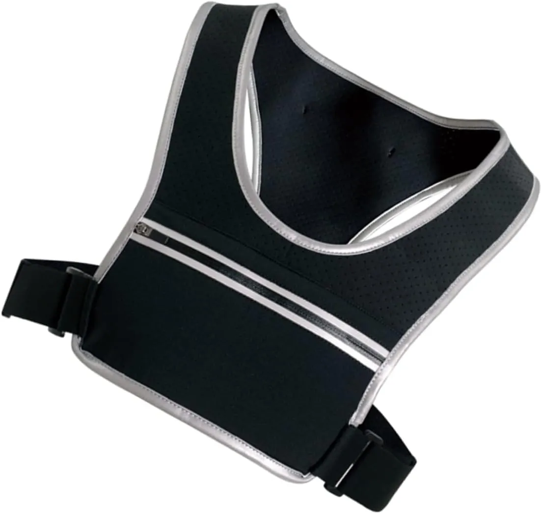 Running Vest Black Reflective Vest Phone Holder for Walking Hiking Cycling