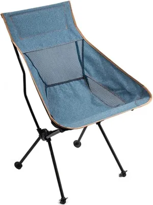 RUVOO Camping Chair Folding Chairs Lawn Chairs Fishing Chair Folding Portable Outdoor Leisure Recliner Oxford Cloth Breathable Stool with High Back Folding Chair Camp Chair Moon Chair