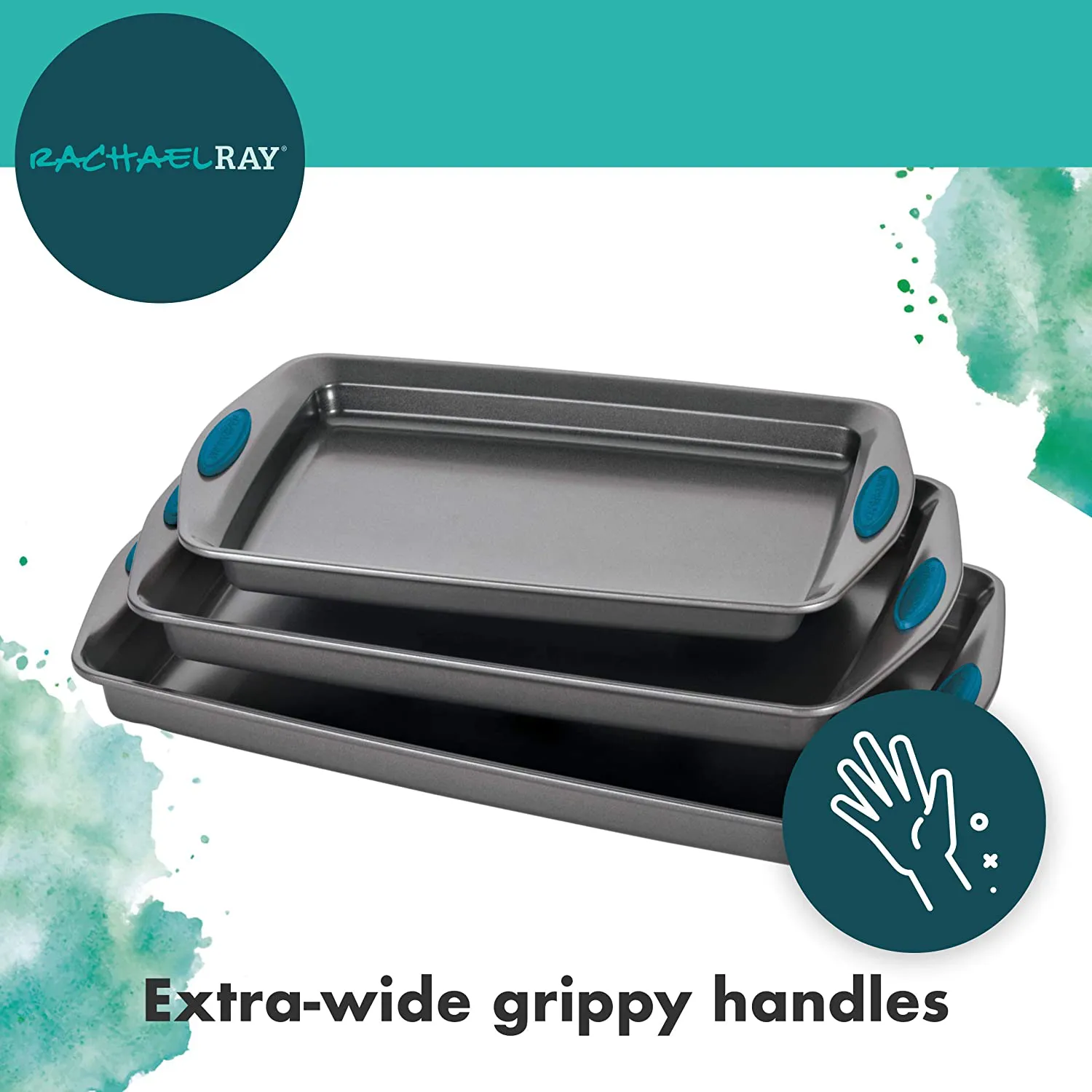 Rynx | Rachael Ray Bakeware Nonstick Cake Pan Set, 3-Piece