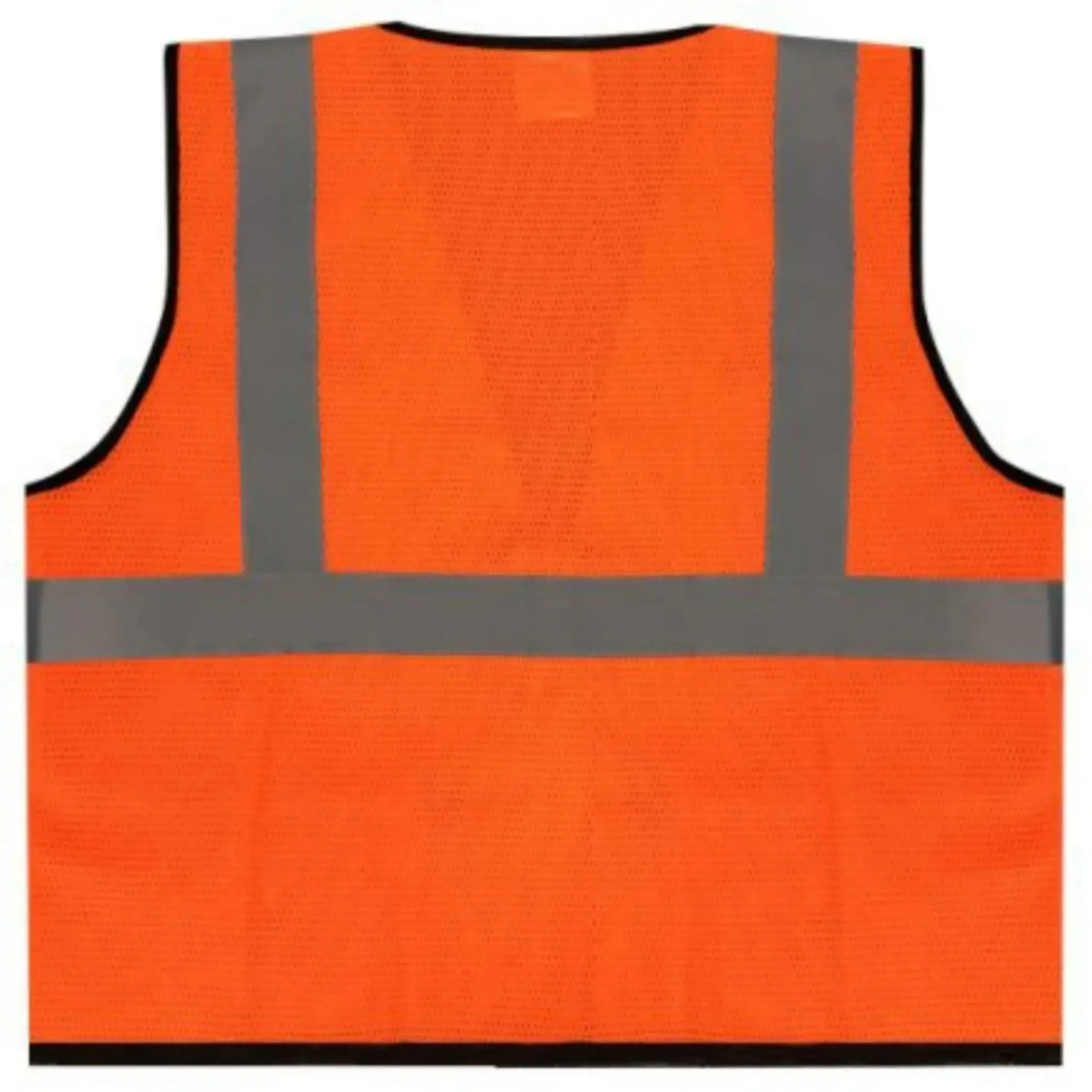 Safety Main 05EAMO Economy Vest, Class 2, All Mesh, Hi-Vis Orange, Pack of 3