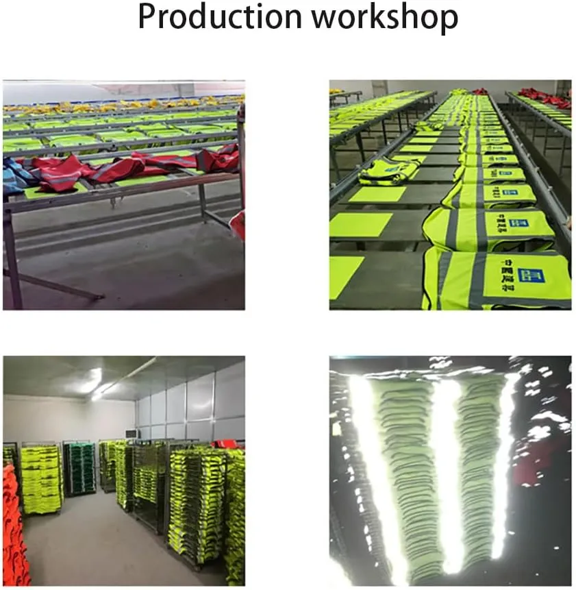 Safety Reflective Vest for Men,High Visibility Mesh Safety Waistcoat for Worker Police Traffic,Outdoor Running Night Walking Cycling Safety Gear for Unisex Adult-5 pcs Green B||116 * 68
