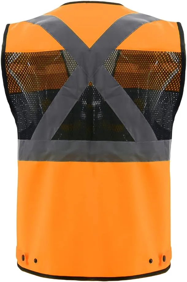 Safety Vest High Visibility Reflective Construction Vest