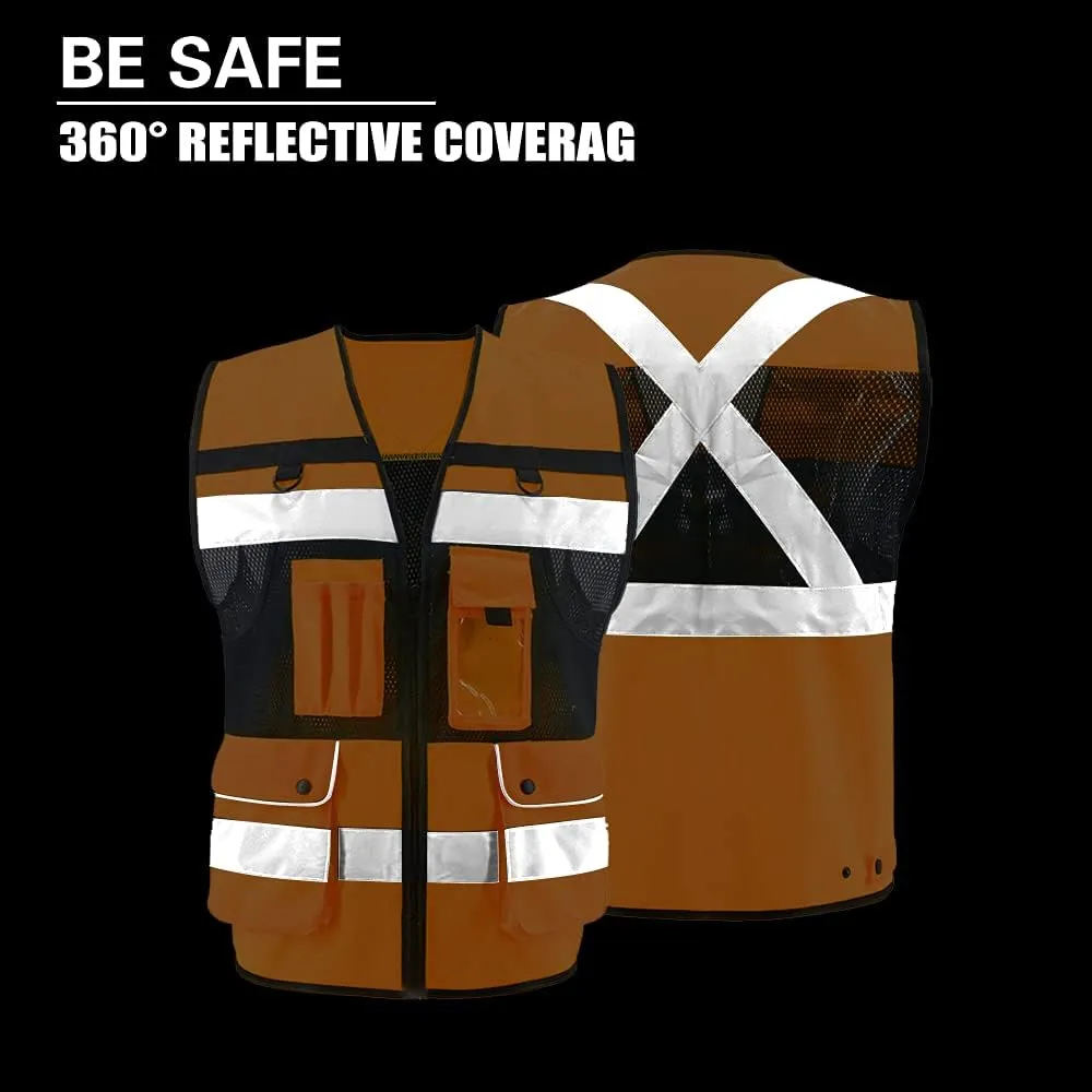 Safety Vest High Visibility Reflective Construction Vest
