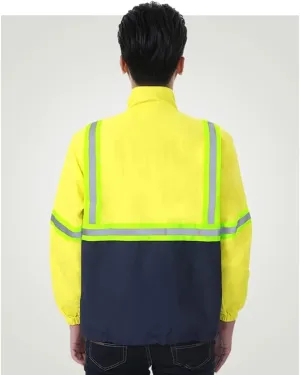 Safety Vest Safety Vests,Reflective Reflective Jacket Winter Warm Reflective Safety Jacket High Visibility Traffic Safety Night Running Vest (Color : Orange, Size : Medium)