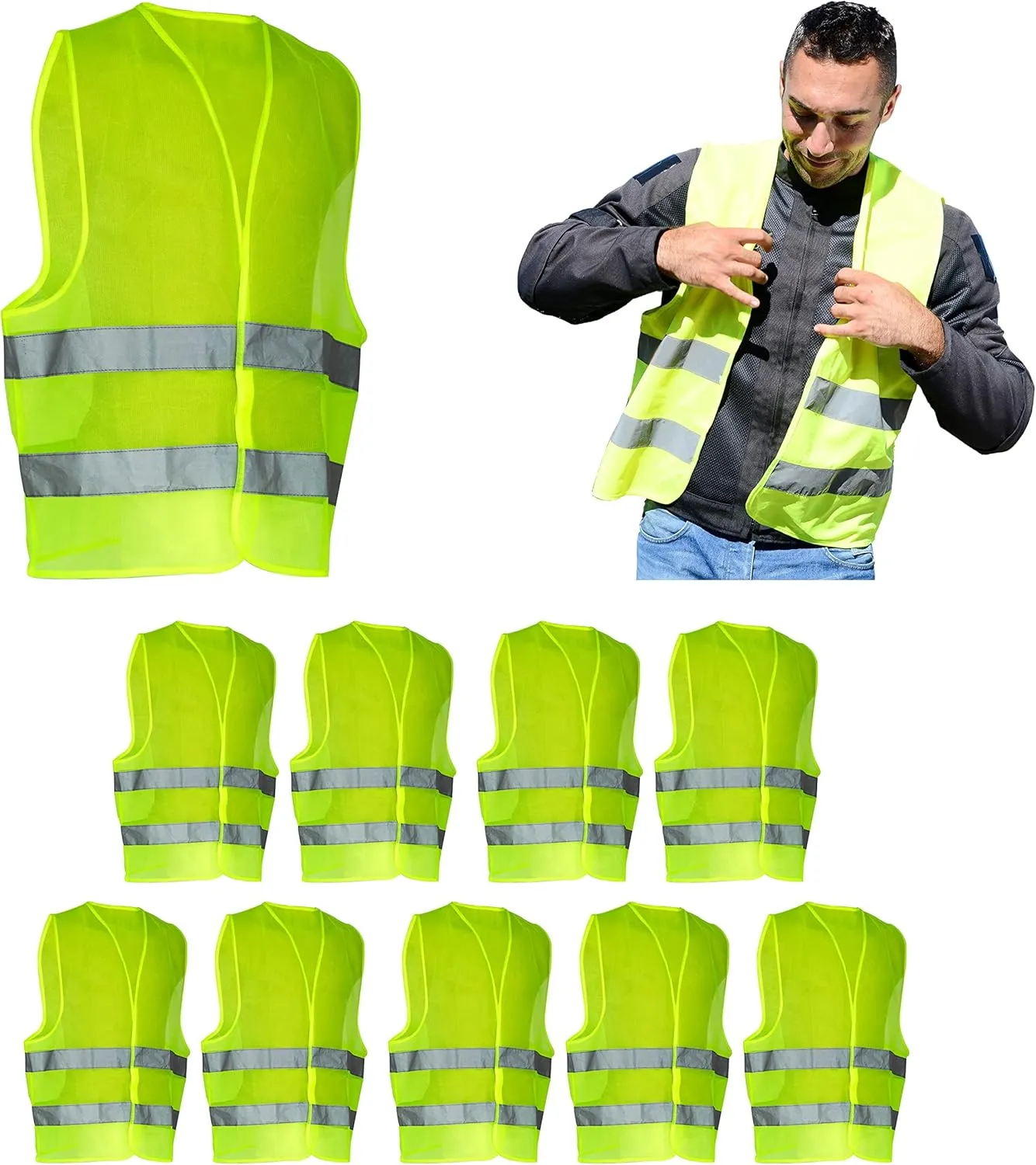 Safety Vests Bulk Pack Reflective Vests for Men and Women and Kids