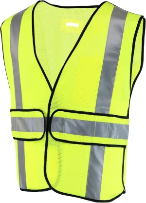 Safety Works High Visibility ANSI Class II Type R Breakaway Safety Vest, Five Point Breakaway, D-Ring Slot, One Size Fits Most, Yellow, (SW46202-O)