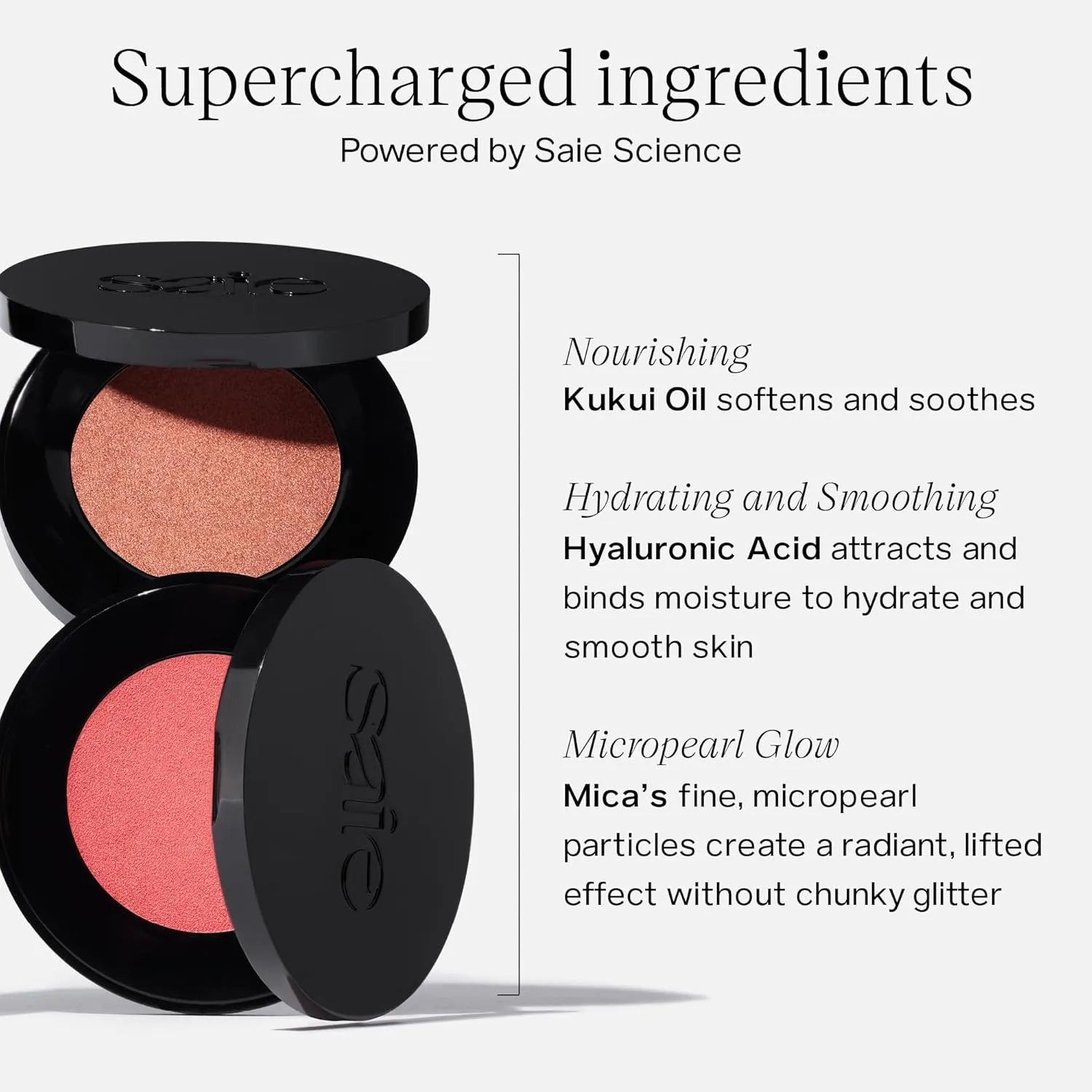 Saie Glow Sculpt Multi-Use Highlighter   Cream Blush Refill - Lightweight with Hyaluronic Acid   Micropearl for Radiant, Glowing Skin - Peachglow (.02 oz)