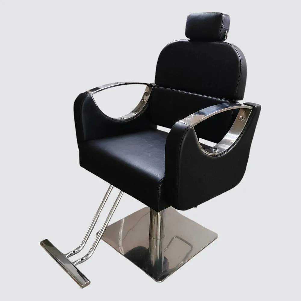 Salon and Parlor Chair Multipurpose D Handle Unisex Stylish Salon Chair with Durable for Haircutting and Beauty Spaces and Legs Rest