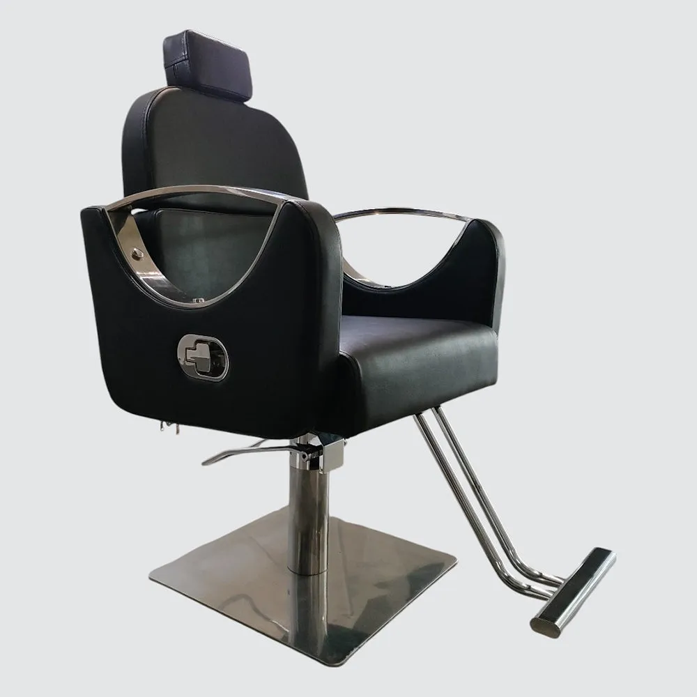 Salon and Parlor Chair Multipurpose D Handle Unisex Stylish Salon Chair with Durable for Haircutting and Beauty Spaces and Legs Rest