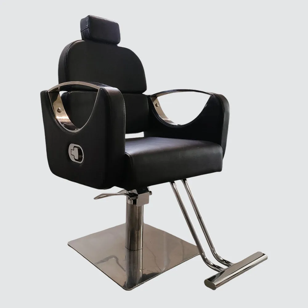 Salon and Parlor Chair Multipurpose D Handle Unisex Stylish Salon Chair with Durable for Haircutting and Beauty Spaces and Legs Rest