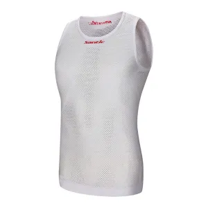 Santic Men Summer Cycling Jersey White Reflective Cycling Vest Team Sky Cycling Clothing Cycling Vest MN15011W