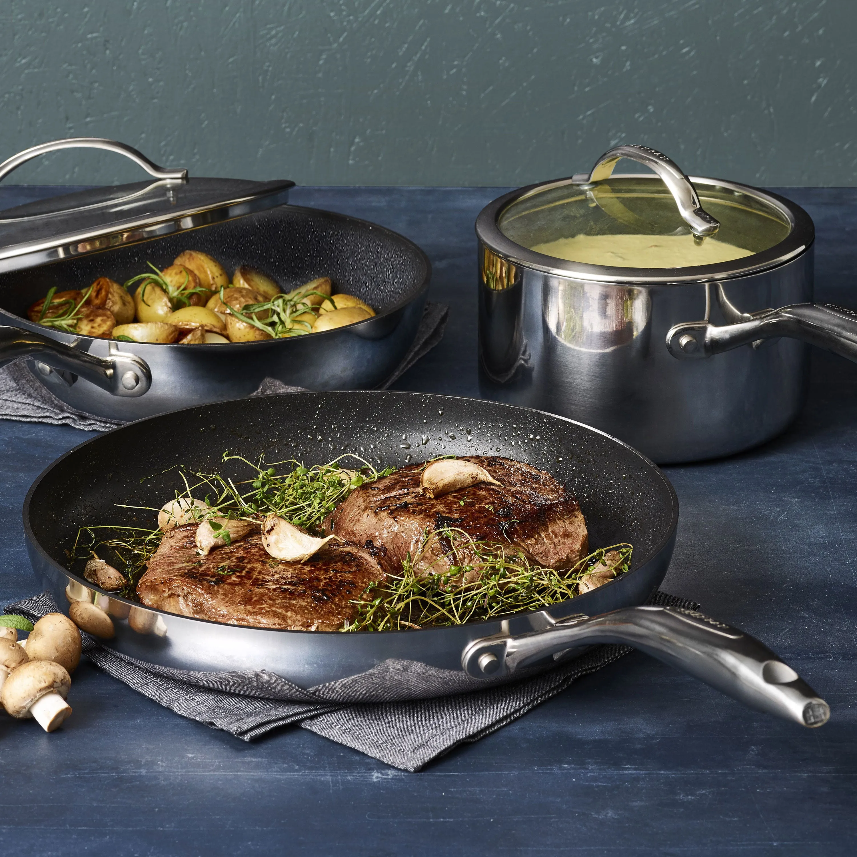 Scanpan HaptIQ 12.5" Stainless Steel Nonstick Fry Pan
