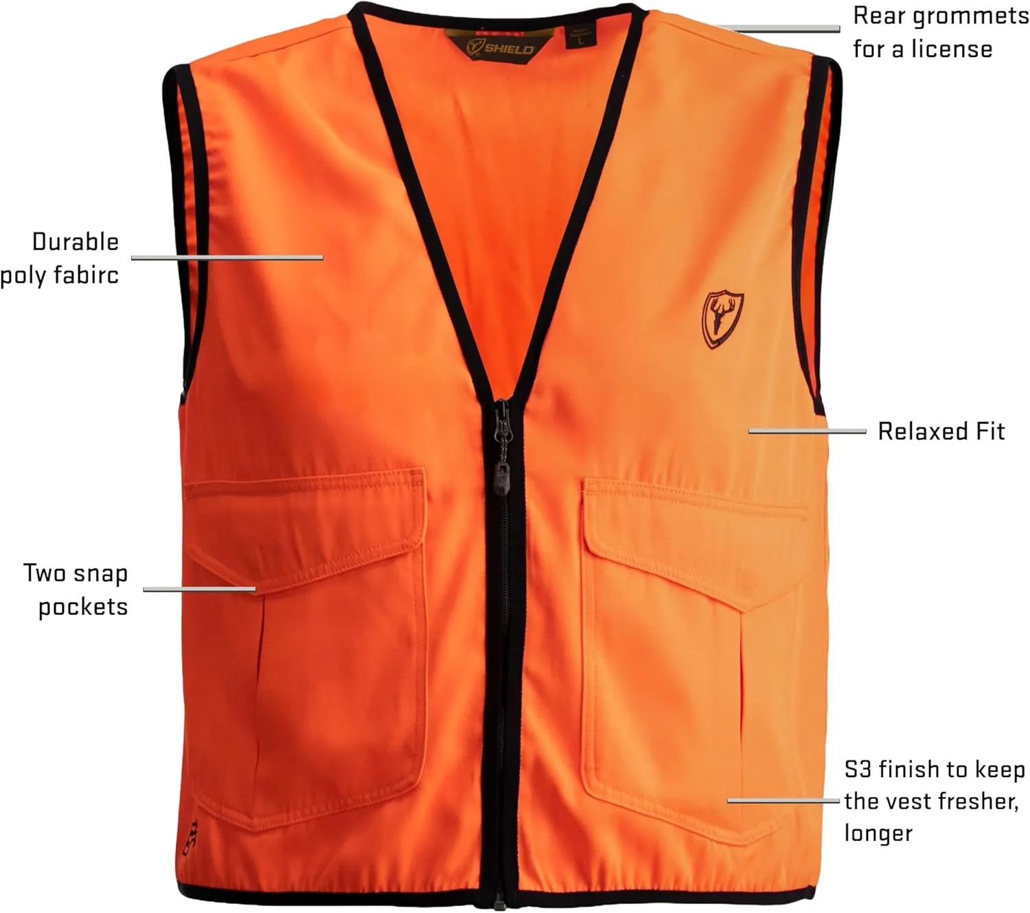 SCENTBLOCKER Heartland Blaze Orange Hunting Vest
