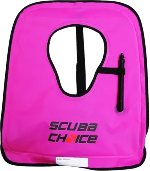 Scuba Choice Adult Diving/Snorkeling Vest X-Large, Purple - Safety Gear with Name Box, High-Visibility Neon Purple - Over 200 lbs Fit, Secure Crotch Strap - Easy Oral Inflator