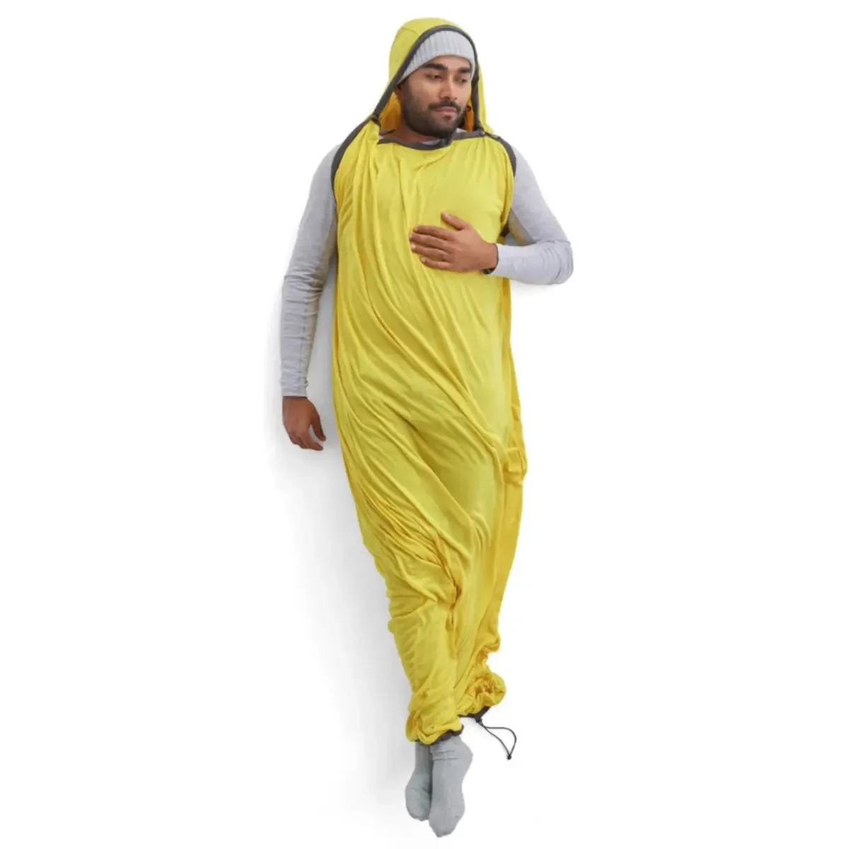 Sea To Summit Reactor Sleeping Bag Liner - Standard Mummy with Drawcord - Yellow