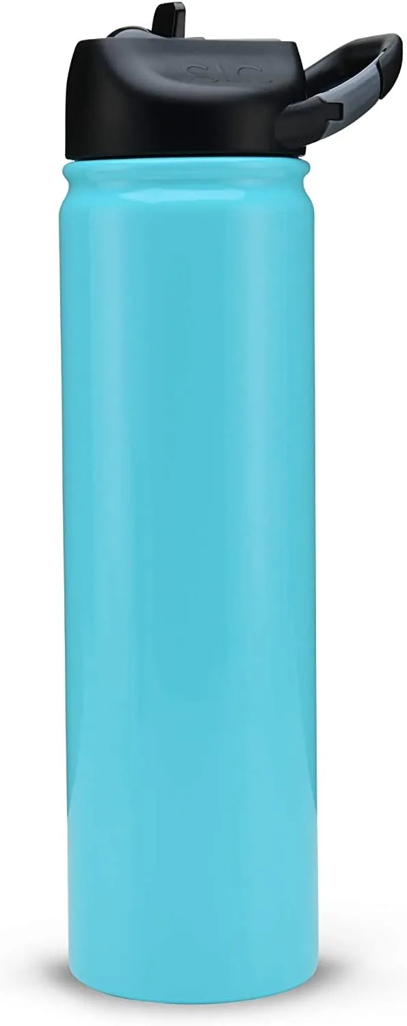 Seriously Ice Cold SIC 27oz Insulated Water Bottle Thermos, Premium Triple Layer Vacuum Stainless Steel, BPA Free Wide Mouth Lid with Carabiner Clip