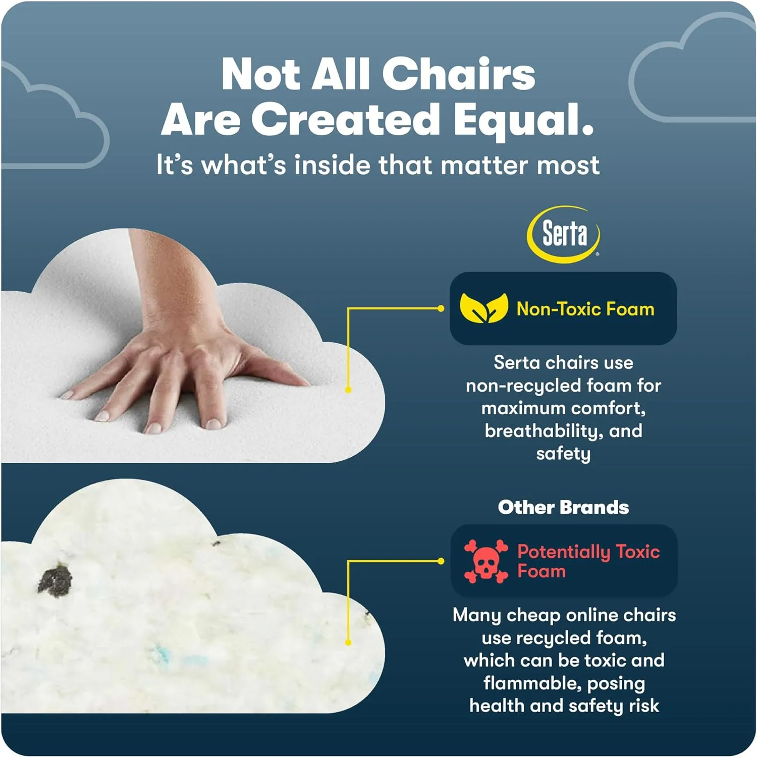 Serta Claremont Ergonomic Executive Office Chair with Back in Motion Technology, Adjustable Mid Back Desk Chair with Lumbar Support, Bonded Leather, Chestnut Brown