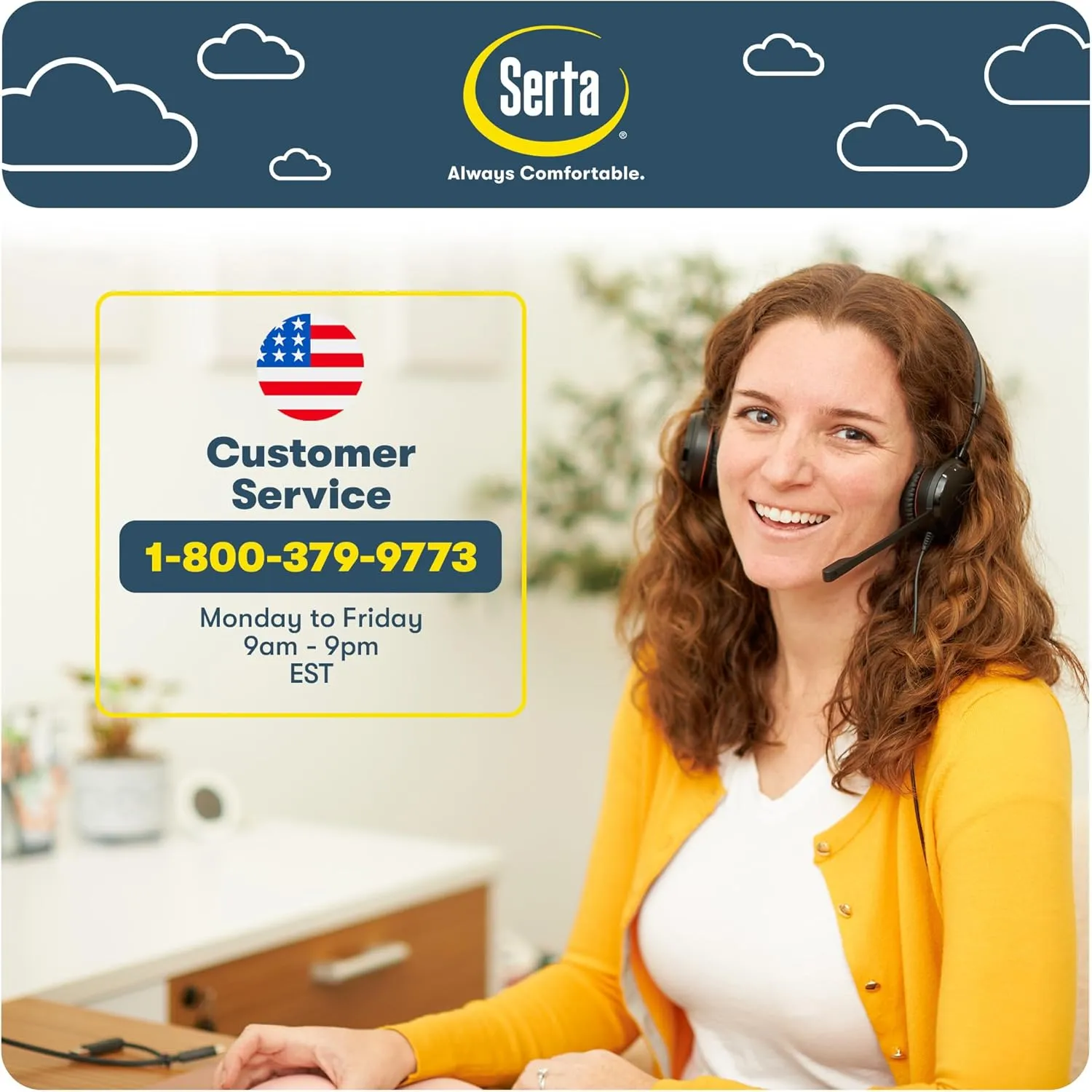 Serta Claremont Ergonomic Executive Office Chair with Back in Motion Technology, Adjustable Mid Back Desk Chair with Lumbar Support, Fabric, Dark Gray