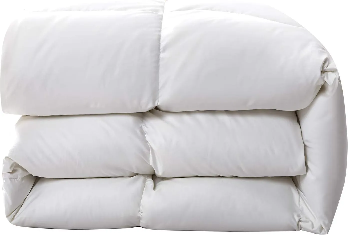 Serta Down Fiber Comforter King Size-All Season Duvet Insert, Luxury Fluffy Bed Comforter 100% Cotton 300 Thread Count Shell, Down Feather Fiber 500 Fill Power with Corner Taps, White 106x90inch