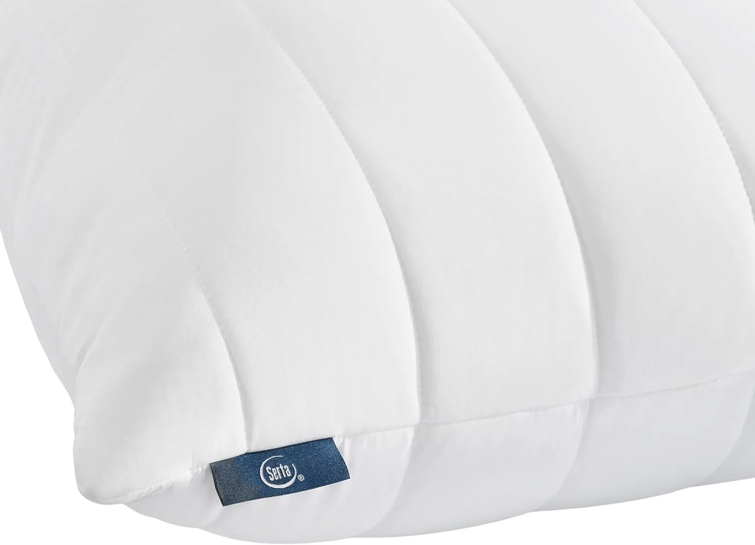 Serta Down Illusion Quilted Hypoallergenic Soft/Medium Bed Pillows for Side, Stomach or Back Sleepers (2 Pack), Queen, White Cooling
