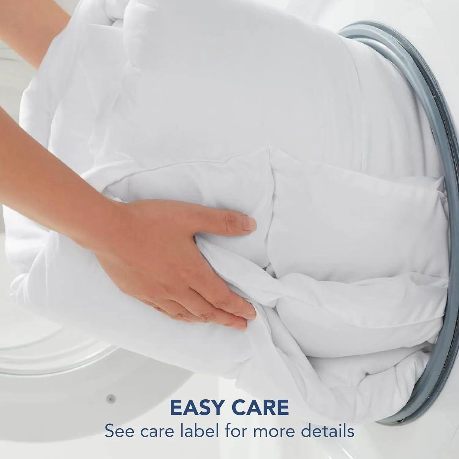 Serta Memory Flex King Size Comforter, All Season Duvet Insert, Breathable and Stain Resistant Down Alternative Comforter, Machine Washable, 106 in x 90 in, White