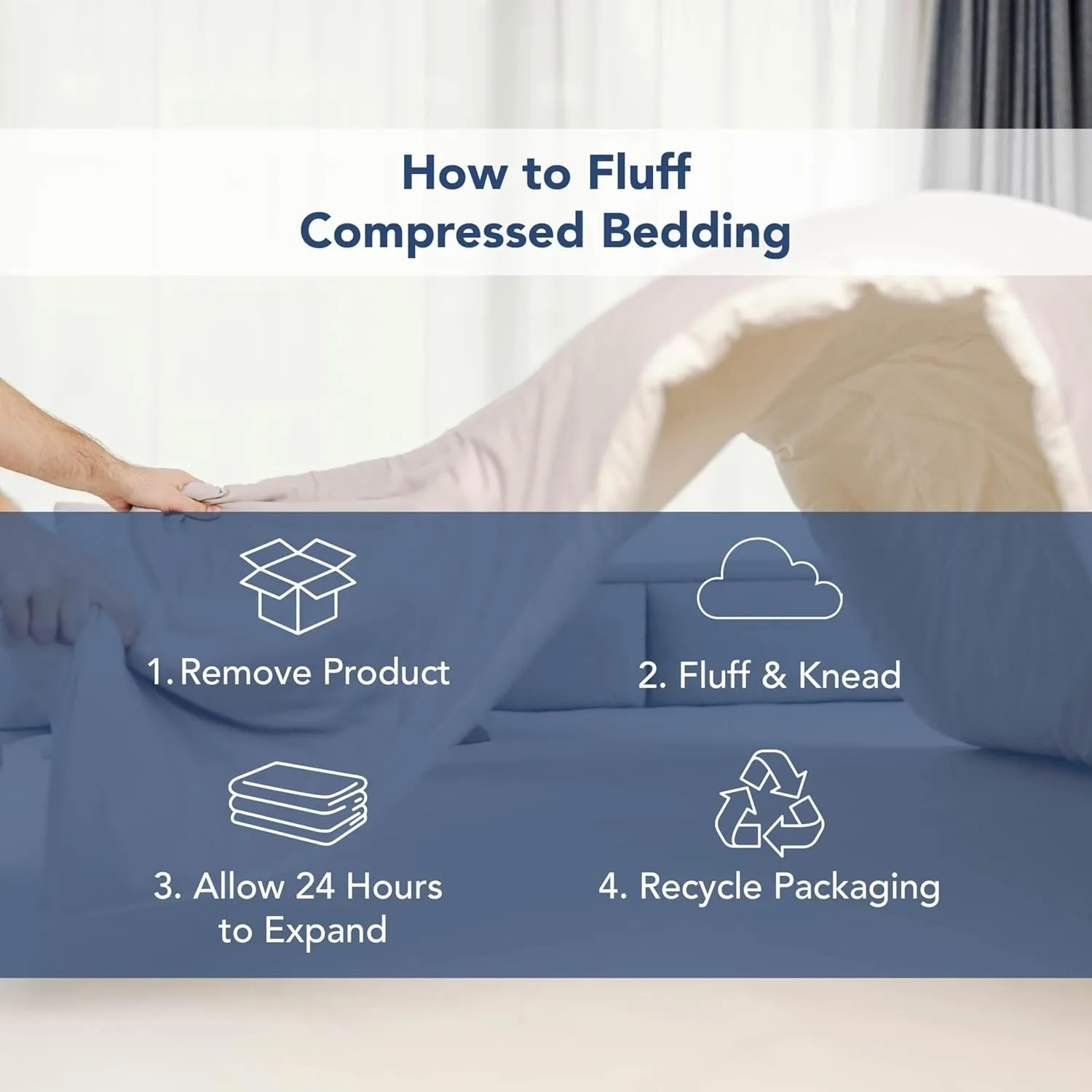 Serta Memory Flex King Size Comforter, All Season Duvet Insert, Breathable and Stain Resistant Down Alternative Comforter, Machine Washable, 106 in x 90 in, White