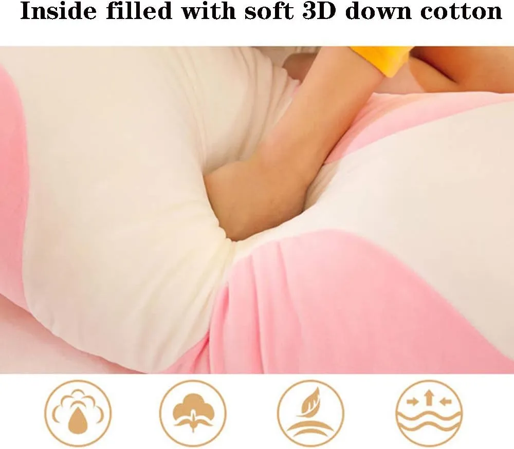 shangman Lovely Plush Cat Cute Cartoon Soft Stuffed Kitten Long Throw Sleeping Pillow Doll Toy Gift for Kids Girlfriend Multiple Size (Pink,70cm/27.5in)