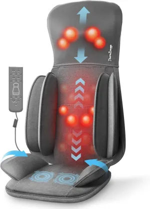 Shiatsu Neck Back Massager with Heat, Massage Chair Pad with Compression, Full Body Chair Seat Massager for Neck, Back, Gifts for Men, Women