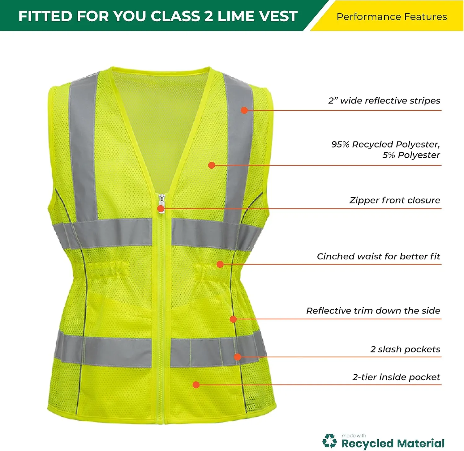 Shine Bright Safety Vest - High Visibility with Reflective Straps and Pockets – Premium, Soft, Durable, and Breathable