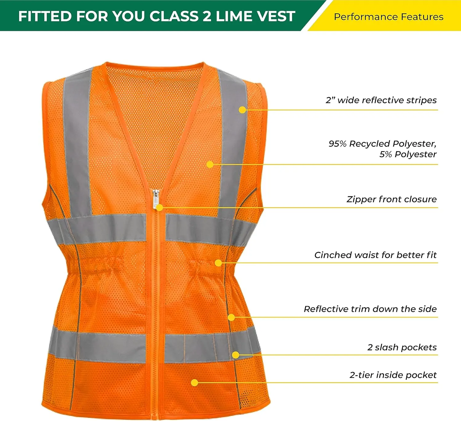 Shine Bright Safety Vest - High Visibility with Reflective Straps and Pockets – Premium, Soft, Durable, and Breathable