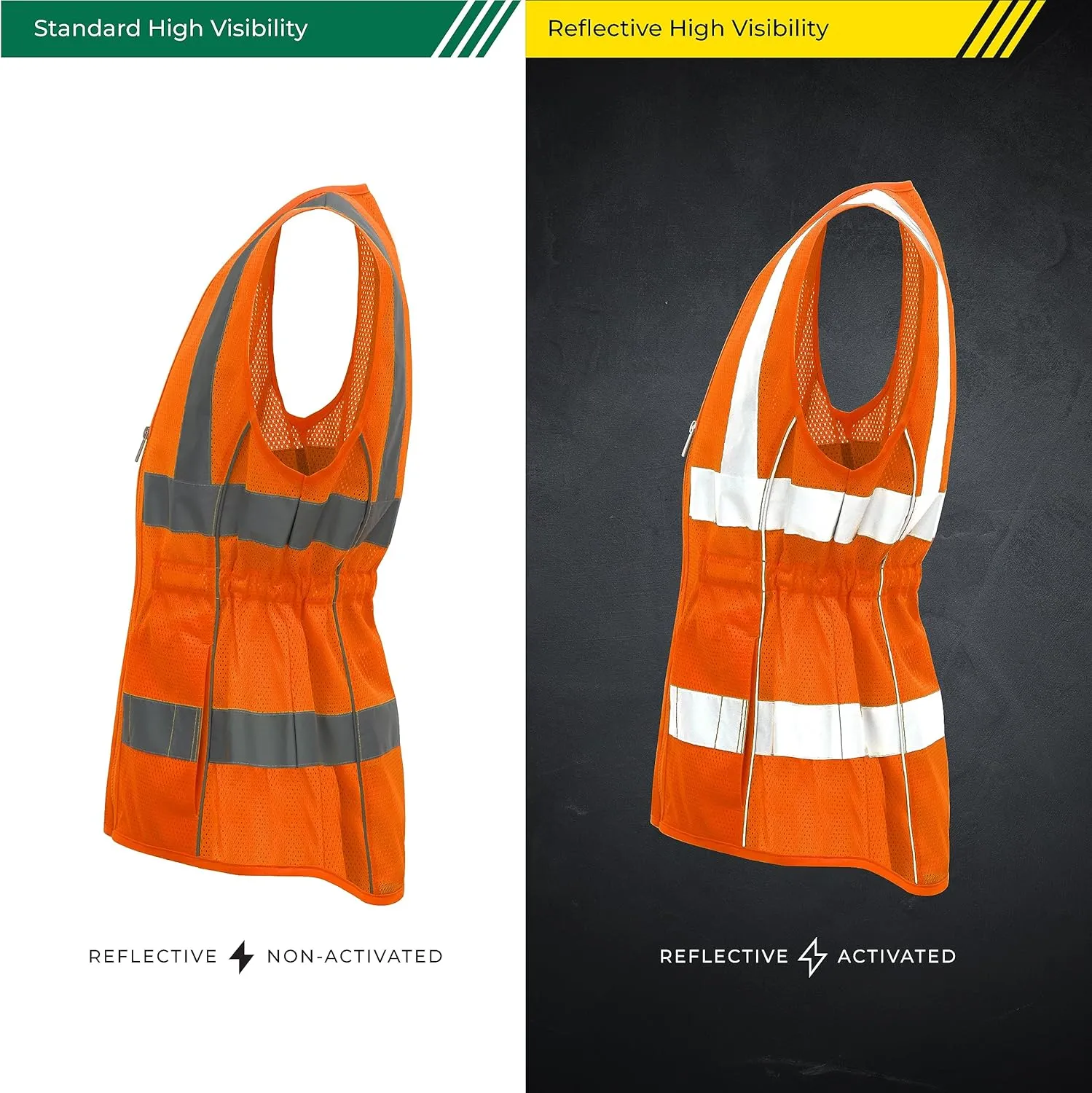 Shine Bright Safety Vest - High Visibility with Reflective Straps and Pockets – Premium, Soft, Durable, and Breathable