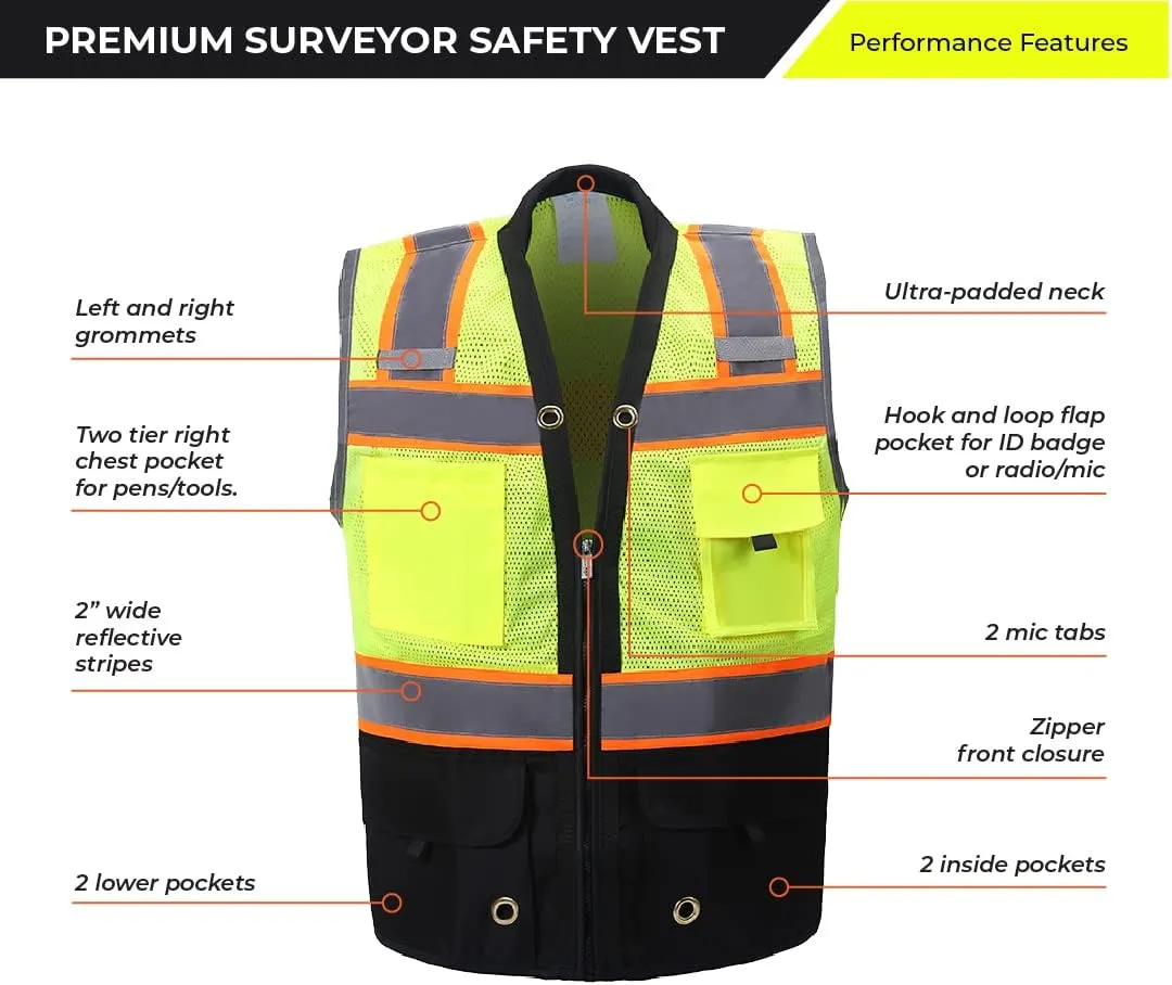 Shine Bright Safety Vest - High Visibility with Reflective Straps and Pockets – Premium, Soft, Durable, and Breathable