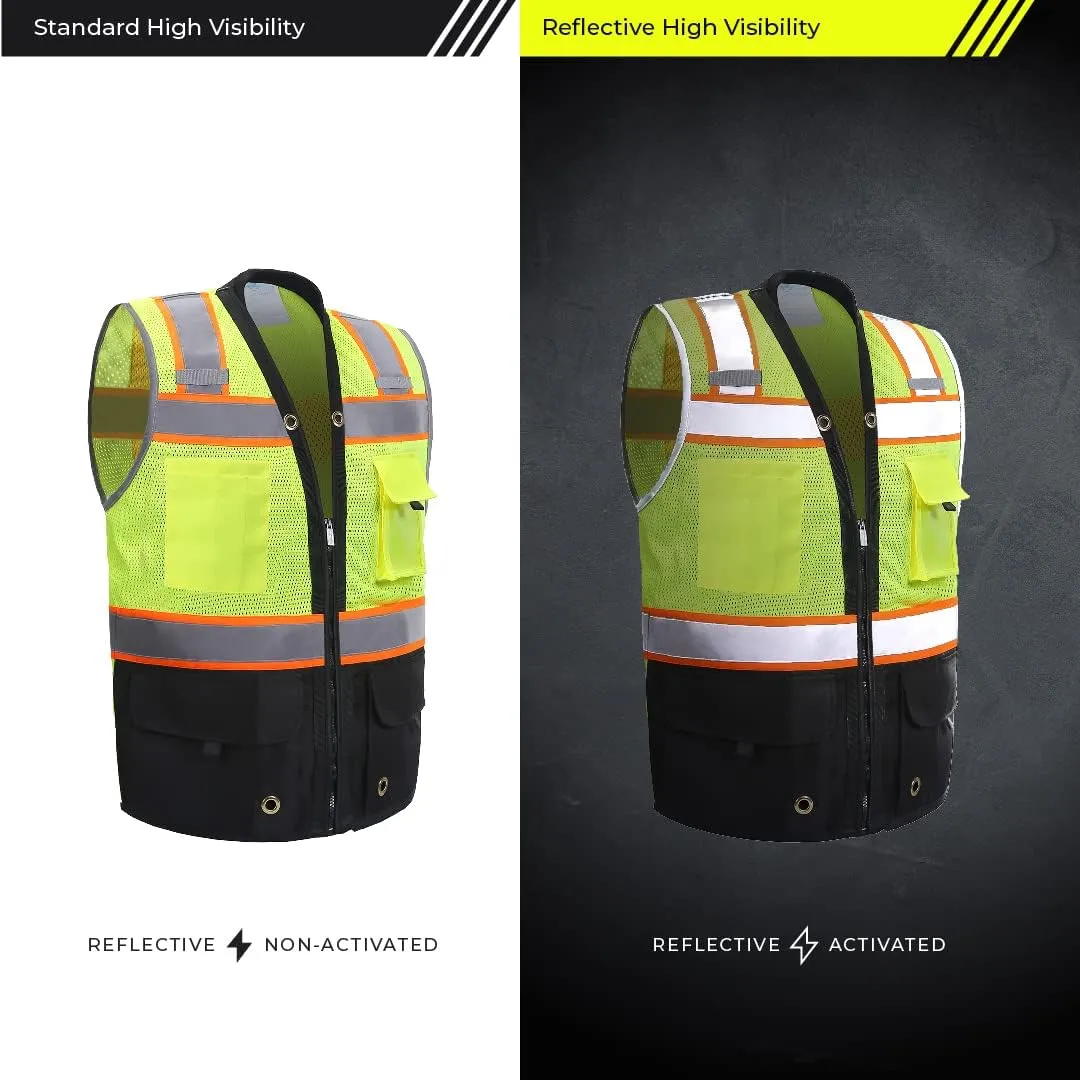 Shine Bright Safety Vest - High Visibility with Reflective Straps and Pockets – Premium, Soft, Durable, and Breathable