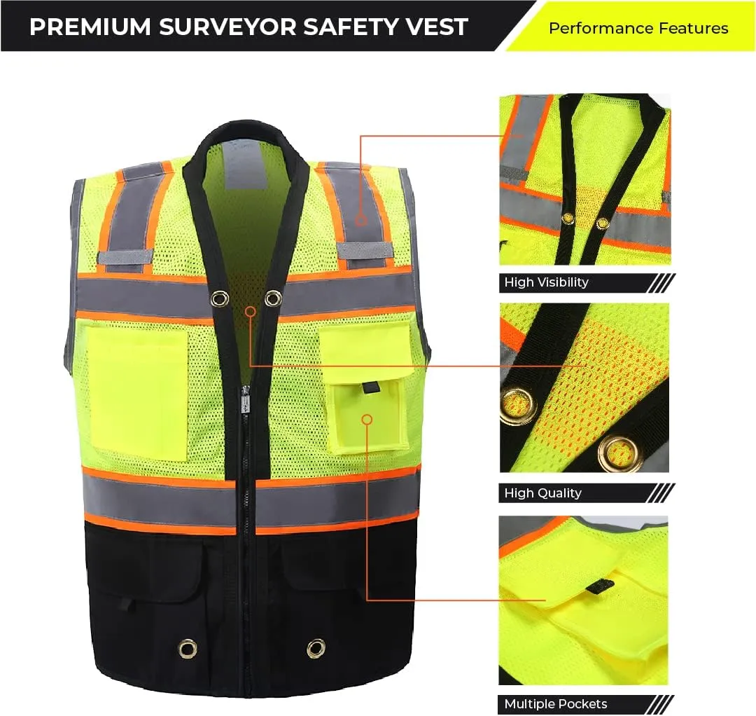 Shine Bright Safety Vest - High Visibility with Reflective Straps and Pockets – Premium, Soft, Durable, and Breathable