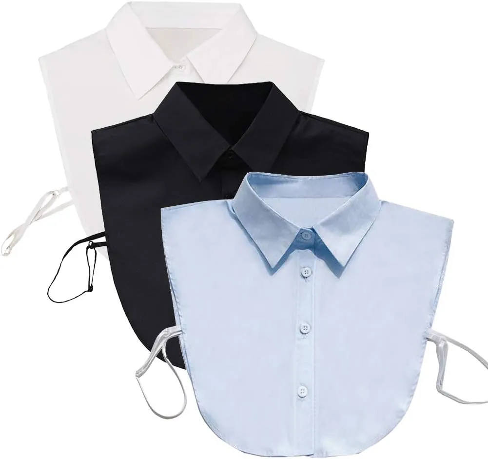 Shinywear Fake Collar Detachable Collar Blouse Dickey Half Shirts Peter Pan Collar